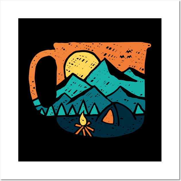Coffee and Adventure Wall Art by quilimo